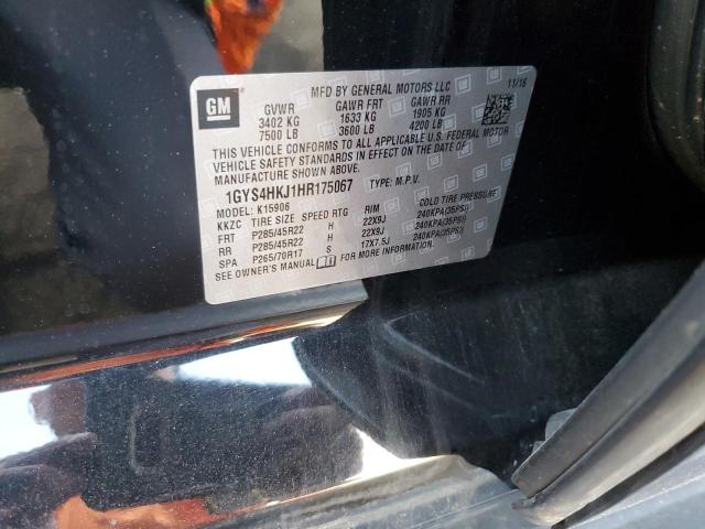 1GYS4HKJ1HR175067 Cadillac Escalade Esv Luxury