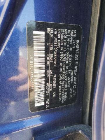 2019 NISSAN ROGUE S/SV JN1BJ1CPXKW228319