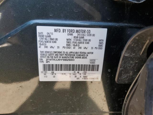 2FMTK3J91FBB29003 2015 FORD EDGE, photo no. 14