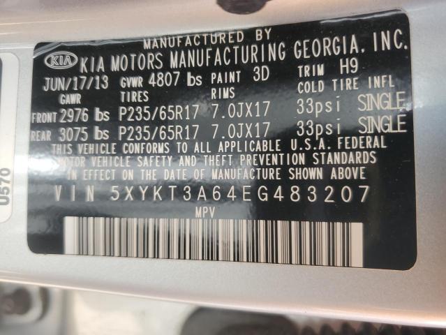 5XYKT3A64EG483207 KIA SORENTO LX