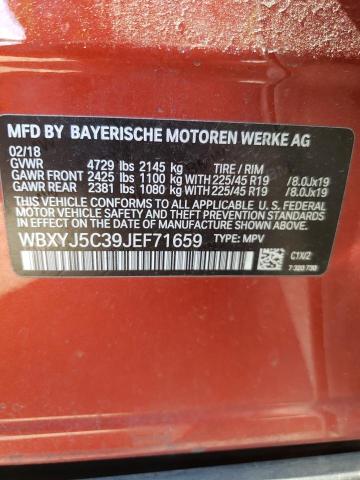 VIN WBXYJ5C39JEF71659 2018 BMW X2, Xdrive28I no.14