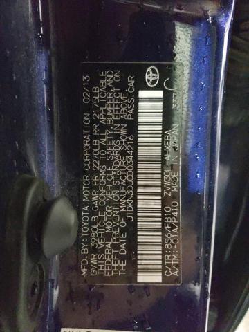JTDKN3DU0D0344216 2013 Toyota Prius