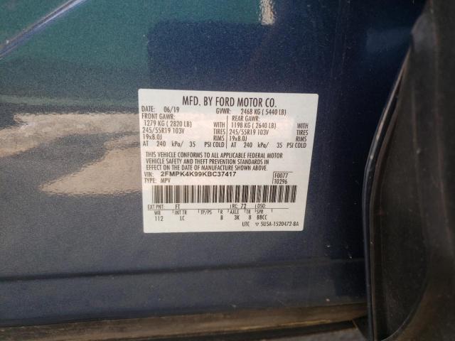 2FMPK4K99KBC37417 2019 FORD EDGE - Image 14