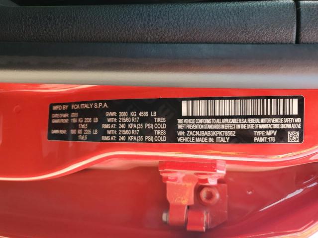 ZACNJBAB3KPK78562 Jeep Renegade Sport