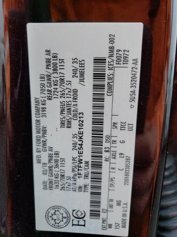 2018 FORD F150 SUPER - 1FTFW1E54JKE10213