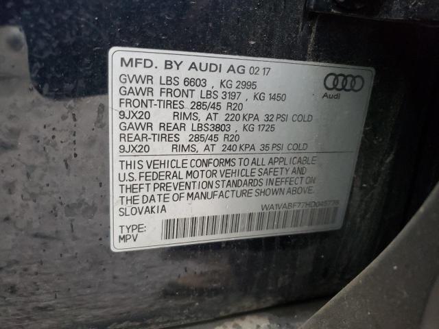 2017 AUDI Q7 PRESTIG - WA1VABF77HD045776