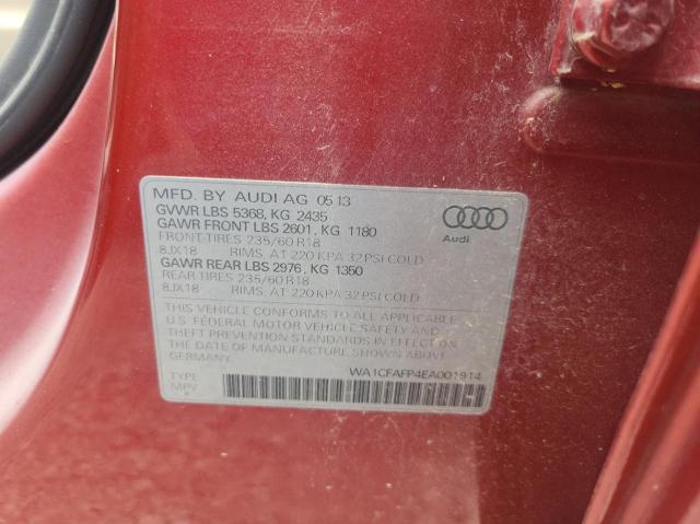 VIN WA1CFAFP4EA001914 2014 Audi Q5, Premium no.10