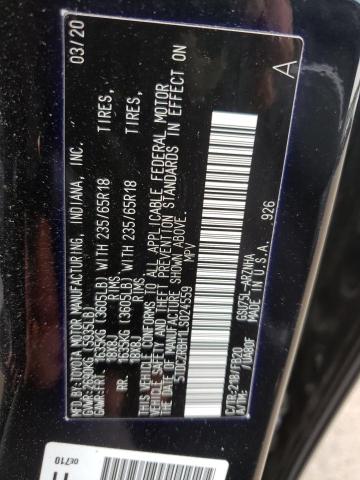 VIN 5TDCZRBH1LS024559 2020 Toyota Highlander, L no.13