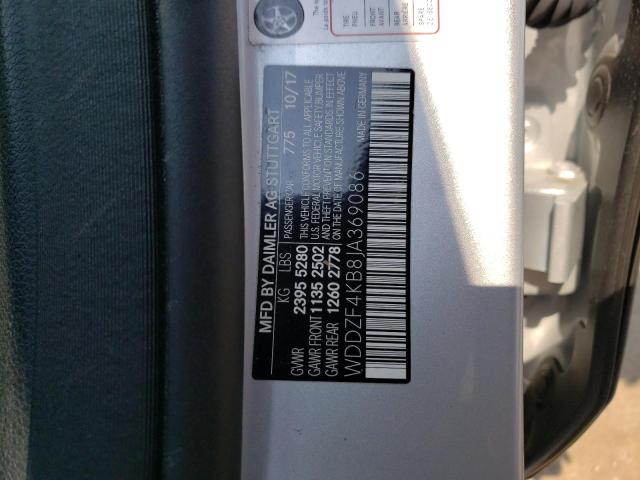 WDDZF4KB8JA369086 Mercedes-Benz E 300 4matic