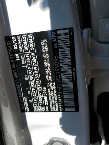 W1N4M4HB0NW199096 Mercedes-Benz Glb 250 4matic