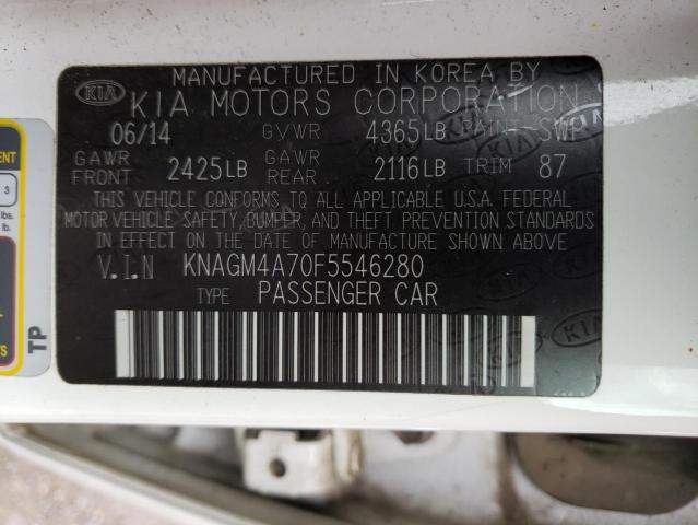 KNAGM4A70F5546280 KIA Optima Lx