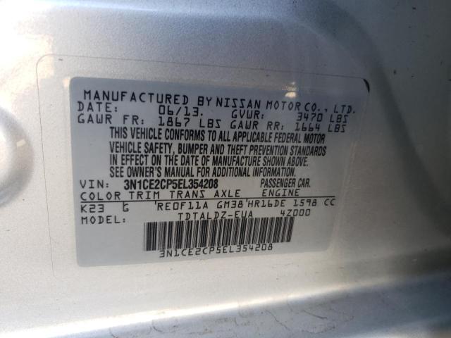 3N1CE2CP5EL354208 Nissan Versa Note S