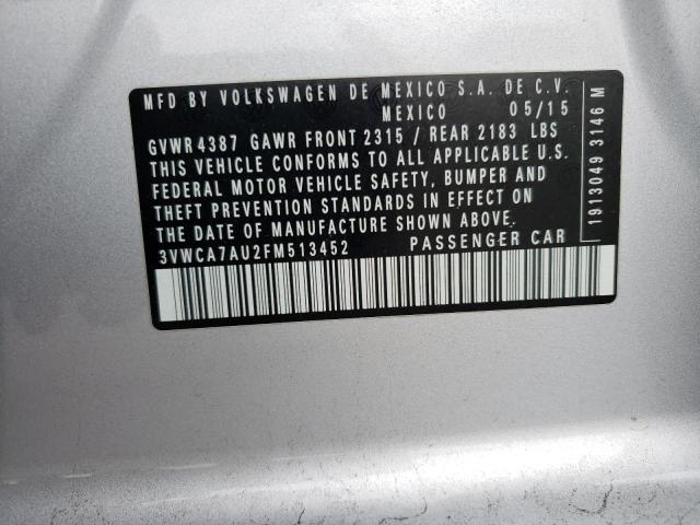 2015 VOLKSWAGEN GOLF SPORT - 3VWCA7AU2FM513452