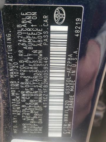 2021 TOYOTA AVALON LIM - 4T1CZ1FB2MU059546