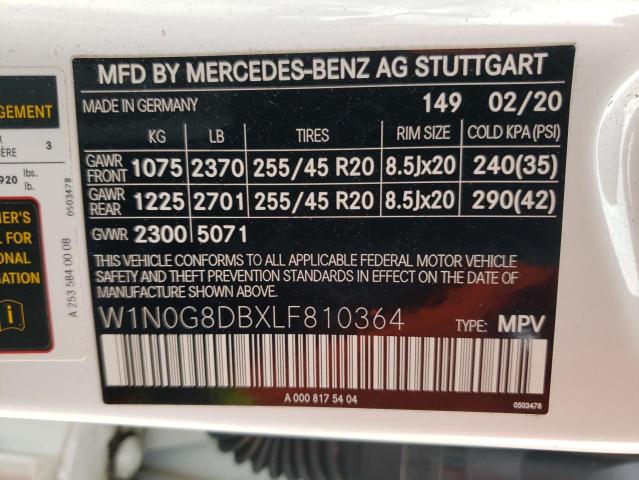 W1N0G8DBXLF810364 Mercedes-Benz GLC 300