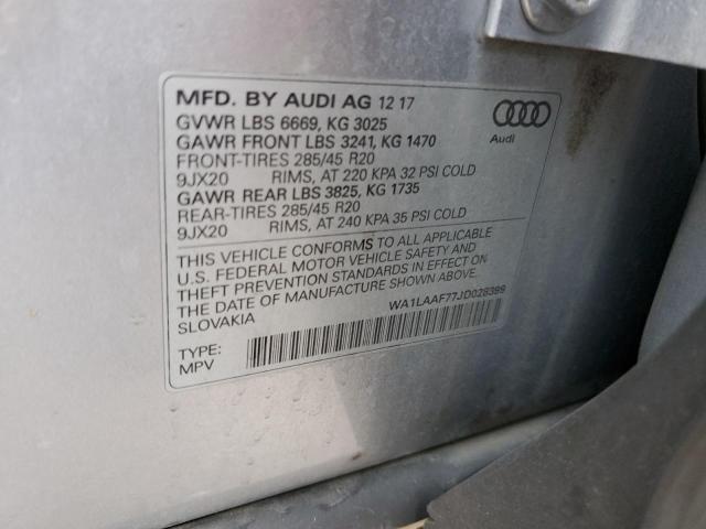 VIN WA1LAAF77JD028399 2018 Audi Q7, Premium Plus no.13