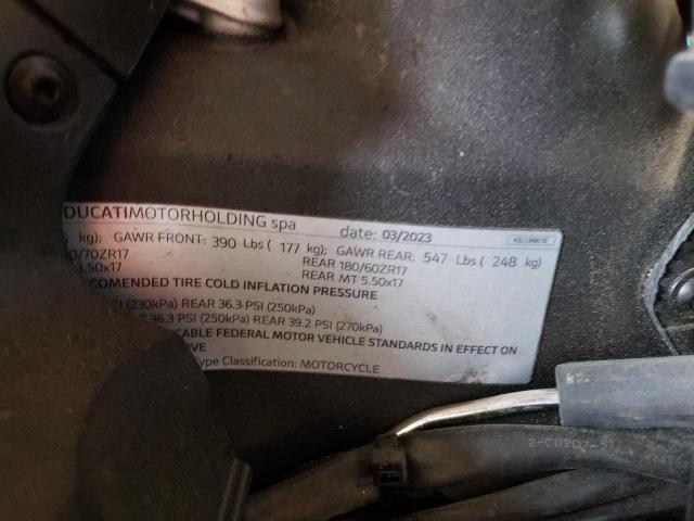 2023 DUCATI STREETFIGH ZDMFAKYW7PB005923