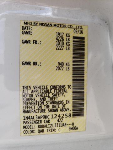 1N4AL3AP9HC124258 Nissan ALTIMA 2.5