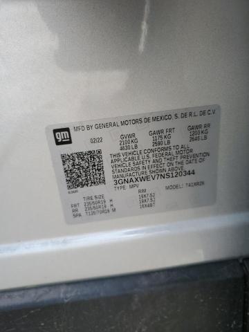 2022 CHEVROLET EQUINOX RS 3GNAXWEV7NS120344