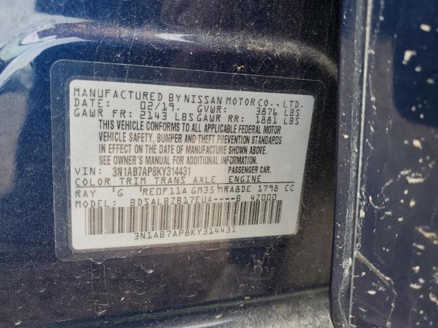 3N1AB7AP8KY314431 Nissan SENTRA S