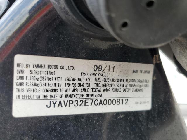 2012 YAMAHA XVS1300 CT - JYAVP32E7CA000812