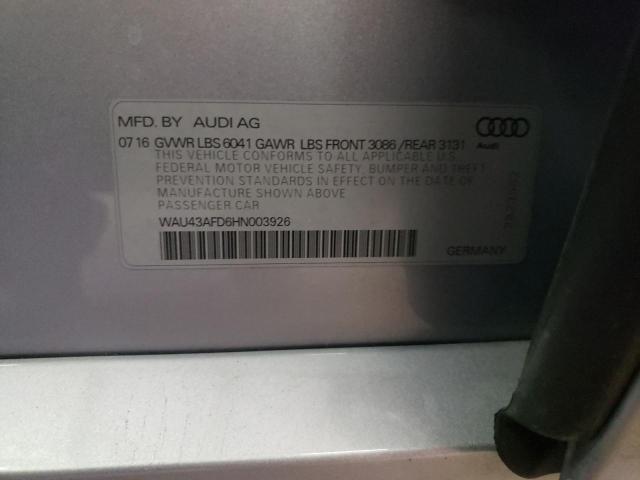2017 AUDI A8 L QUATT - WAU43AFD6HN003926