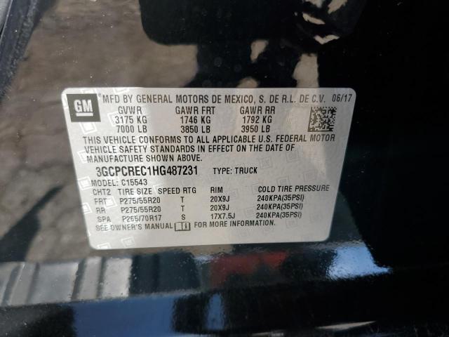 2017 CHEVROLET SILVERADO - 3GCPCREC1HG487231
