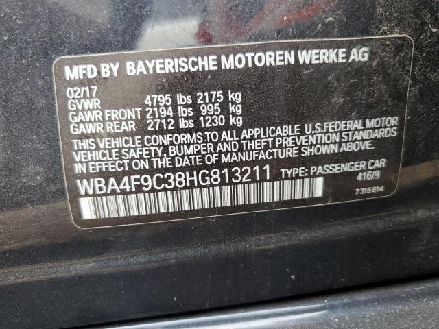 2017 BMW 430XI GRAN - WBA4F9C38HG813211