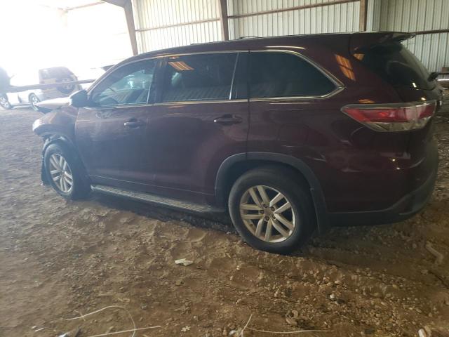 VIN 5TDZARFH5ES009089 2014 Toyota Highlander, LE no.2