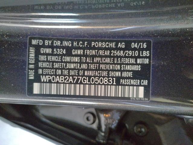 2016 PORSCHE PANAMERA S - WP0AB2A77GL050831