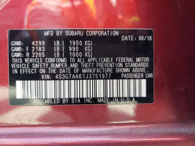 4S3GTAA61J3751977 Subaru Impreza