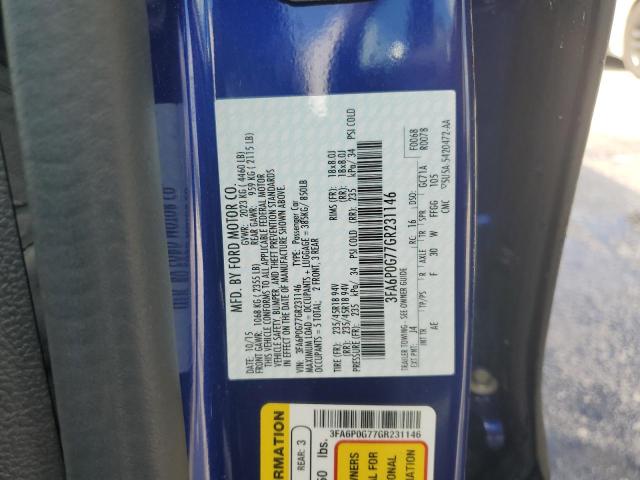 2016 Ford Fusion S VIN: 3FA6P0G77GR231146 Lot: 55567943