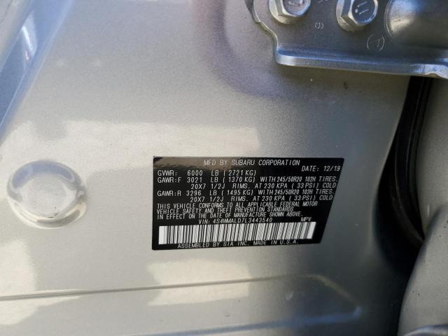 4S4WMALD7L3443540 Subaru Ascent Limited