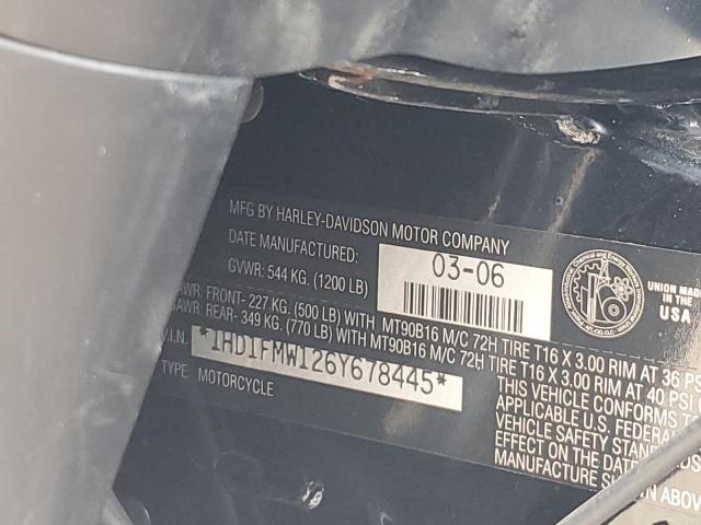 2006 HARLEY-DAVIDSON FLHTPI 1HD1FMW126Y678445