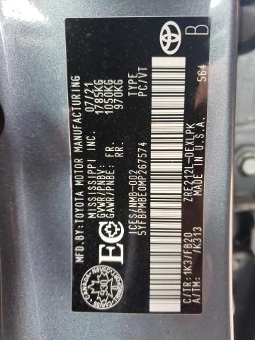 2021 TOYOTA COROLLA LE - 5YFBPMBE0MP267574