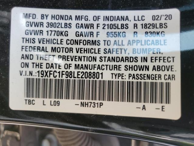19XFC1F98LE208801 Honda Civic Touring