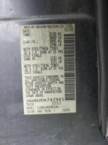 1N6AD0EV9JN742945 Nissan FRONTIER S