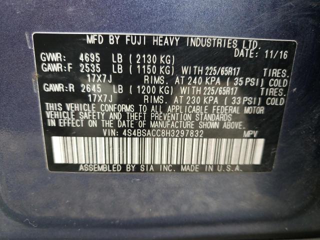 4S4BSACC8H3297832 Subaru Outback 2.5i Premium