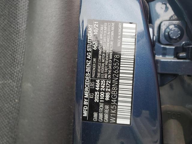 W1K5J4GB8NN263578 Mercedes-Benz CLA 250