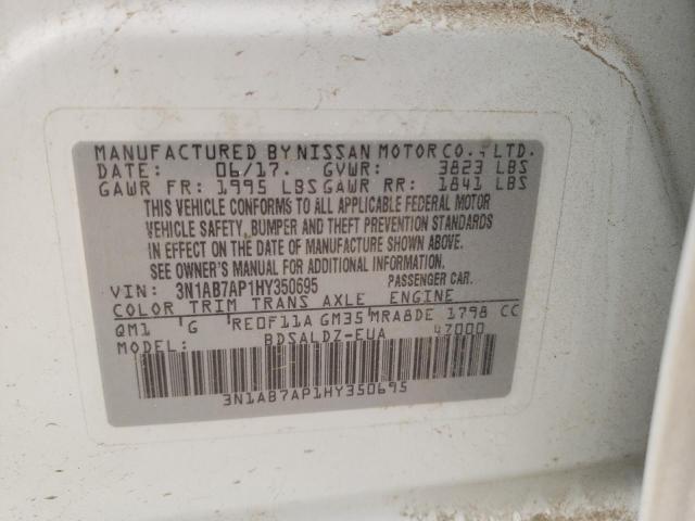3N1AB7AP1HY350695 Nissan SENTRA S