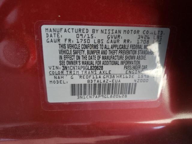 3N1CN7AP9GL820628 Nissan VERSA S