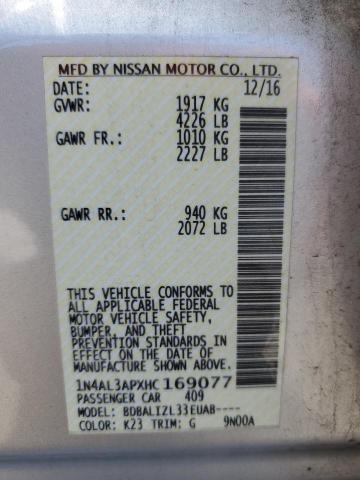 1N4AL3APXHC169077 Nissan ALTIMA 2.5