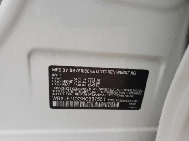 2017 BMW 540 XI - WBAJE7C33HG887551
