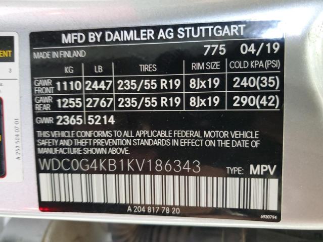 WDC0G4KB1KV186343 Mercedes-Benz Glc 300 4matic