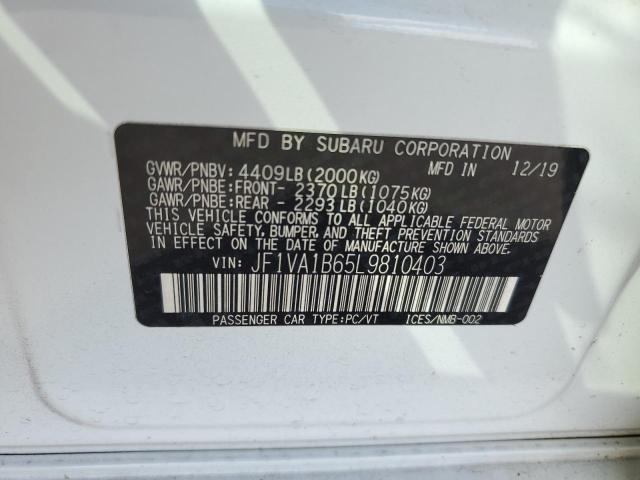 JF1VA1B65L9810403 Subaru Wrx Premium