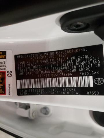 2022 TOYOTA AVALON TOU - 4T1HZ1FB2NU078766