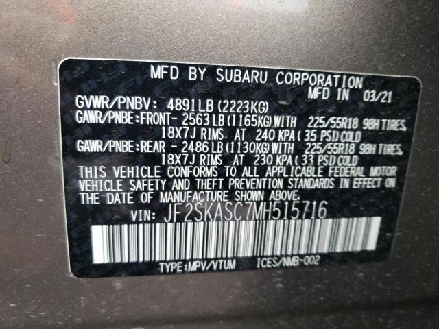 JF2SKASC7MH515716 Subaru Forester Limited