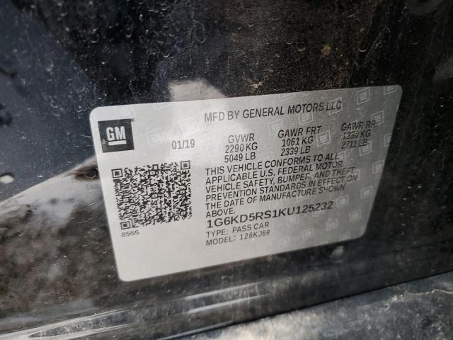 2019 CADILLAC CT6 PREMIU - 1G6KD5RS1KU125232