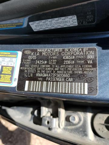 KNAGM4A72F5610660 KIA Optima Lx
