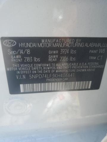 5NPD74LF3KH406641 Hyundai Elantra SE 10